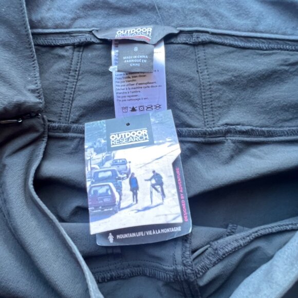 Outdoor Research Black Convertible Skirt With Zip-Off Lower Panel Womens Size 8 - Picture 5 of 13